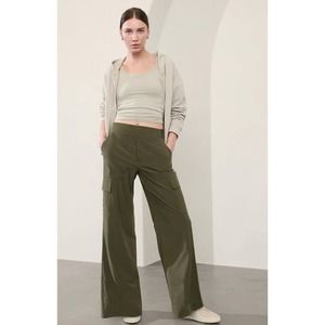 Athleta Brooklyn Heights Olive Wide Leg Pants